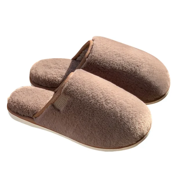 Chaussons femme élégants en fausse fourrure