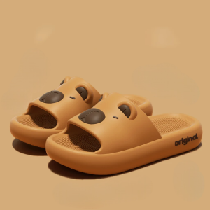 claquettes animaux capybara caramel