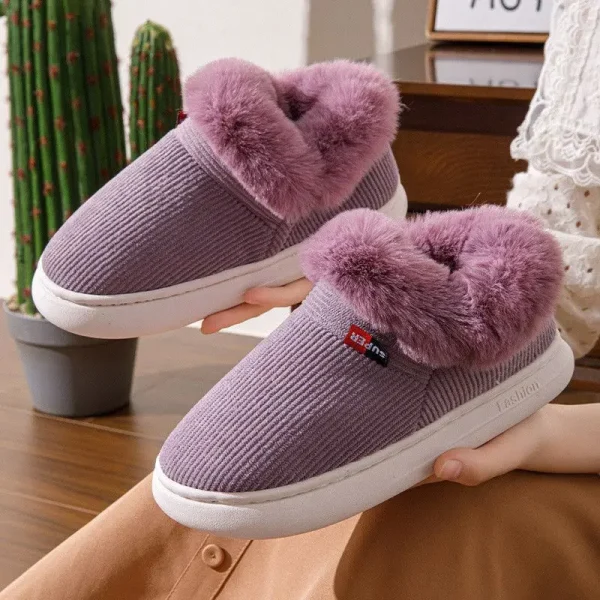 chaussons femme cocooning chic violet