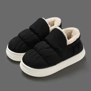 chaussons chauds légers homme noirs