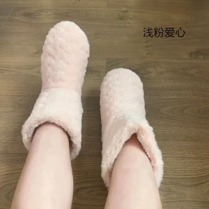 chaussons femme en paille fourrés