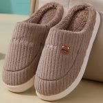 chaussons mules mixtes fourrure marron