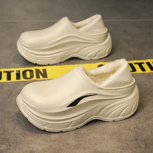 chaussons rigolos homme blancs cocooning