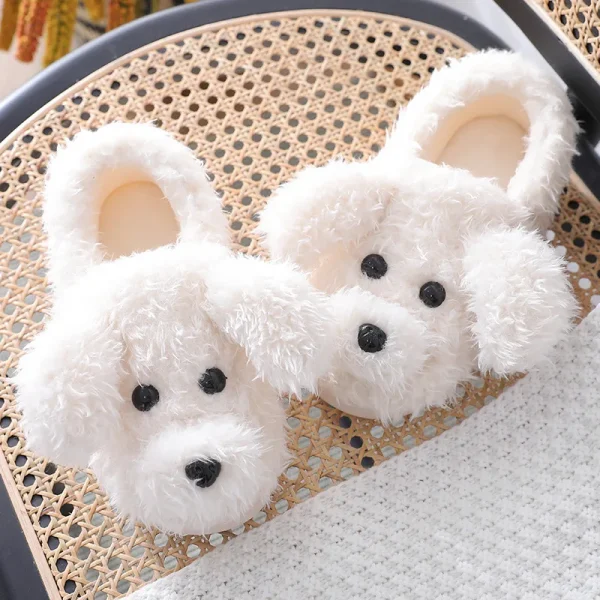 Chaussons chien t blancs confort