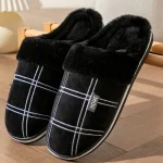 chaussons chauds homme noirs