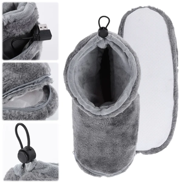 chaussons chauffants cachemire luxe