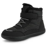 Chaussons de neige enfants noirs avec semelles antidérapantes