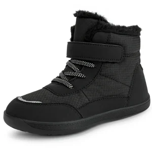 Chaussons de neige enfants noirs avec semelles antidérapantes