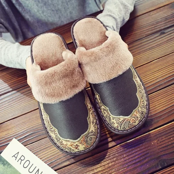 Babouches cuir homme artisanales Marrons