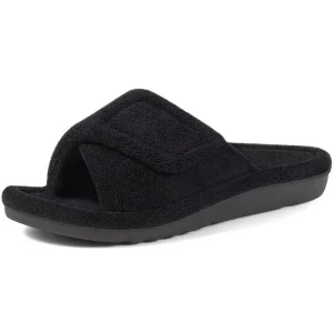 chaussons mules femme été noir