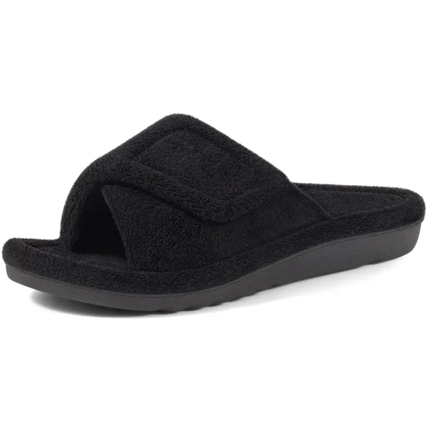 chaussons mules femme été noir