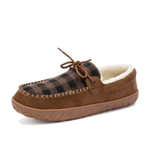 chaussons cuir homme luxe marrons