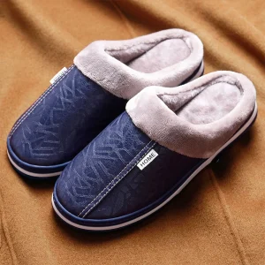 mules cuir homme bleu marine