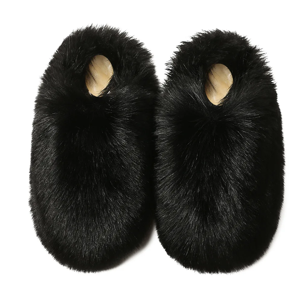Chaussons fourrés renard confortables
