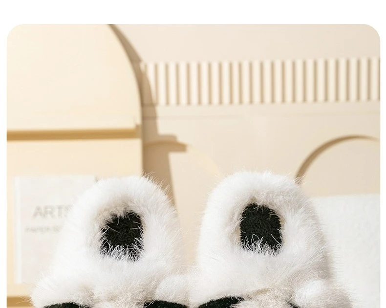 chaussons style Panda flanelle