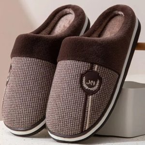 Chaussons homme mules Elégance marron intemporels