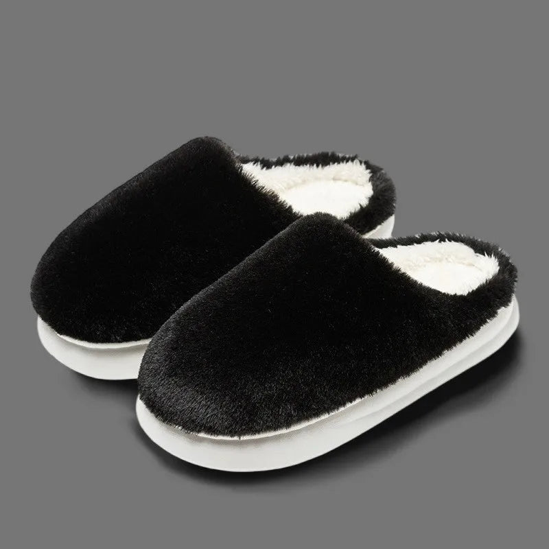 chaussons double fourrure