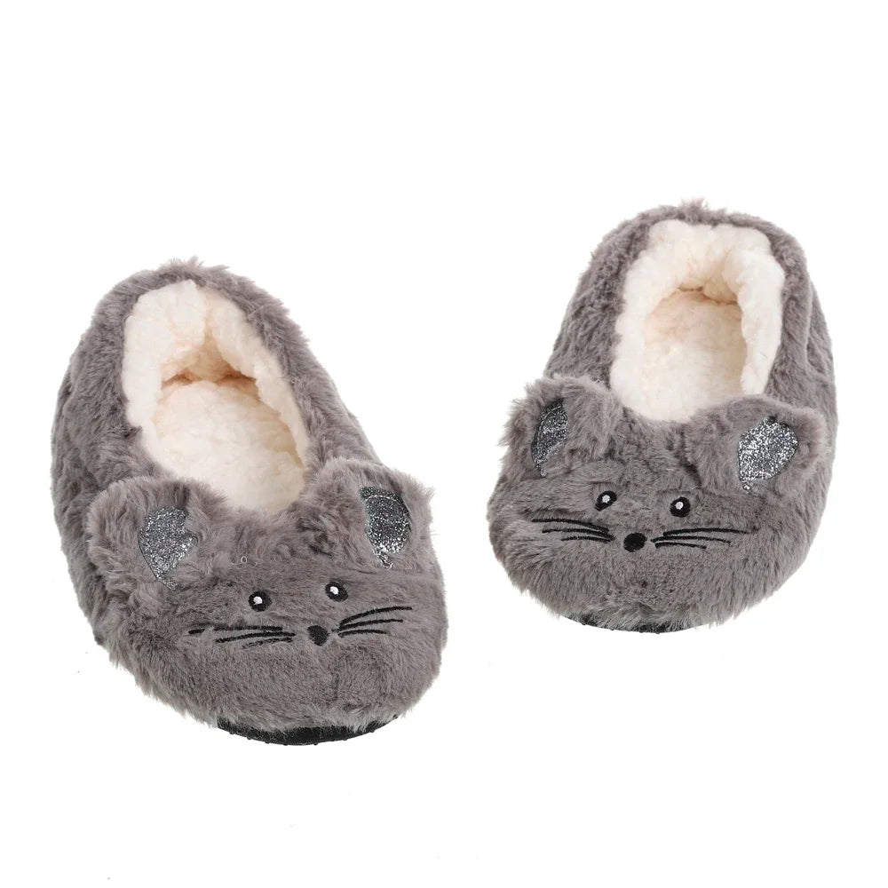 chaussons en textile doux femme