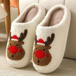 chaussons mules Renne rouge