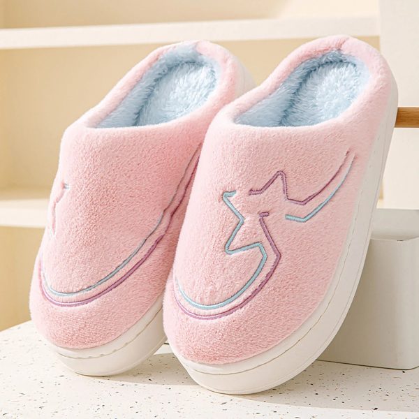 Chaussons mules etoile rose pour maison