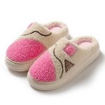 chaussons femme coton violet