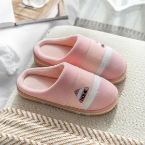 chaussons femme rose confort