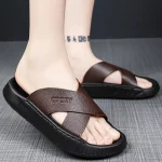 chaussures d'été homme cuir
