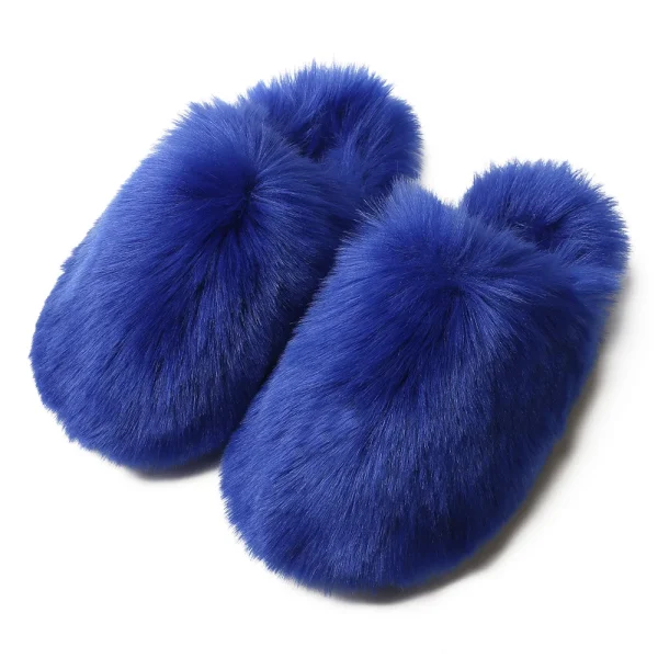 chaussons en fourrure de renard