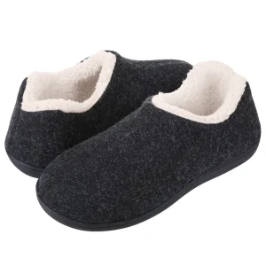 chaussons très chauds homme cocooning noirs