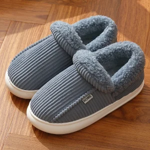 chaussons chauds homme ultra isolants Gris