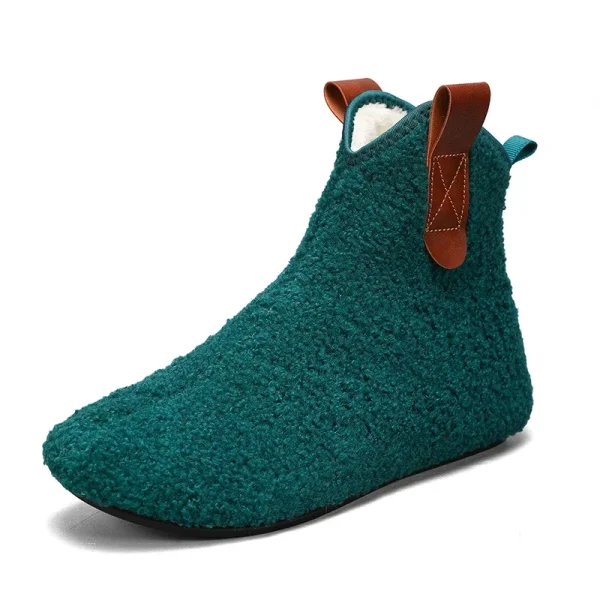 chaussons chauds montant homme hiver vert