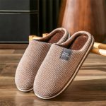 chaussons homme peluche classique marron