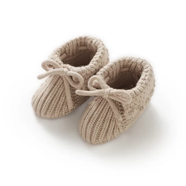 chaussons bébé en laine artisanat