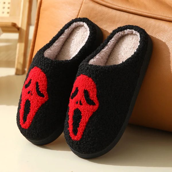 chaussons halloween mules rouge femme chic