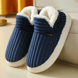 chaussons femme bleu marine modernes