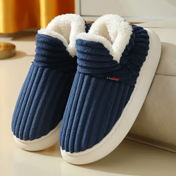 chaussons femme bleu marine modernes