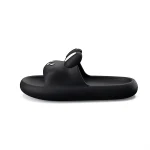 Chaussons originaux homme claquettes fantaisie maison Noirs
