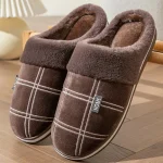 Chaussons chauds homme marron confortables