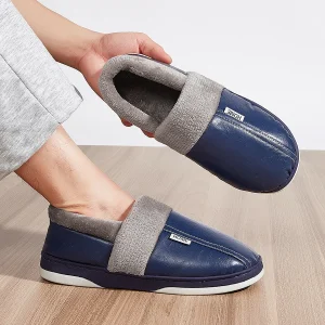 Chaussons cuir homme intérieur