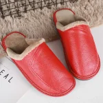 chaussons cuir semelle lisse