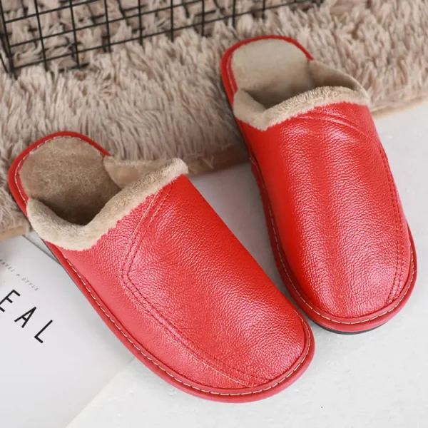 chaussons cuir semelle lisse