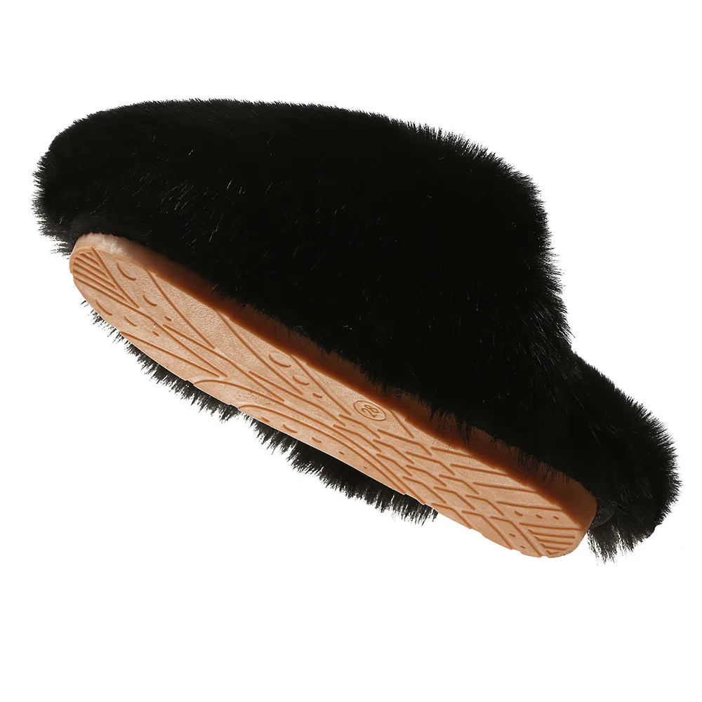 Chaussons renard chauds avec semelle antidérapante