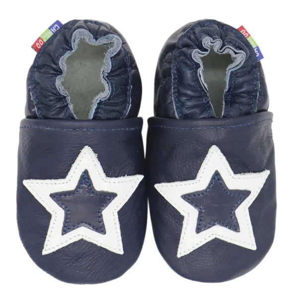 chaussons bébé cuir unisexe Univers-chaussons