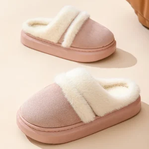Chaussons femme chauds avec semelle