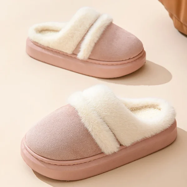 Chaussons femme chauds avec semelle