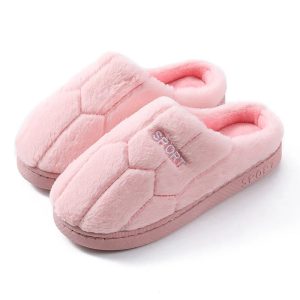 chaussons femme peluche sport rose
