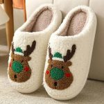 chaussons mules renne vert