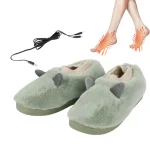 Chaussons chauffants cocooning hiver Verts