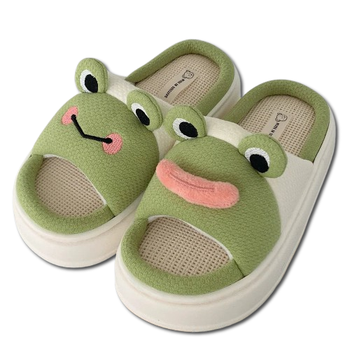Chaussons en forme de grenouille