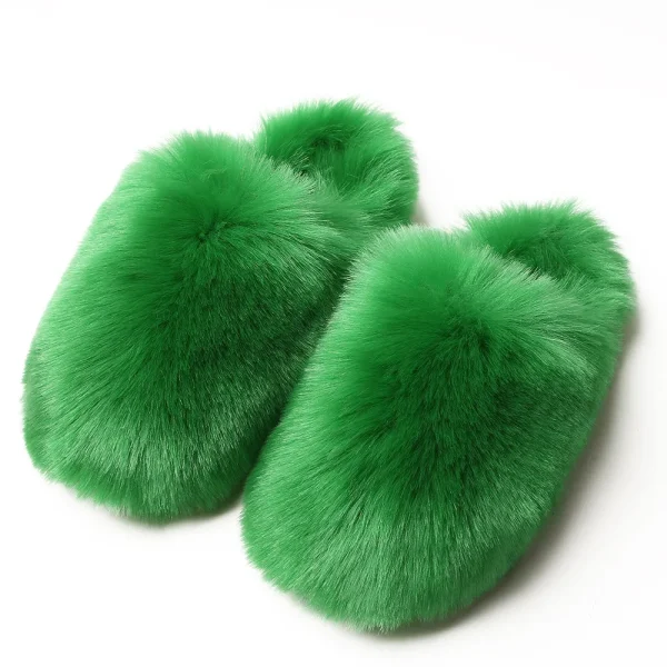 chaussons renard verts unisexe